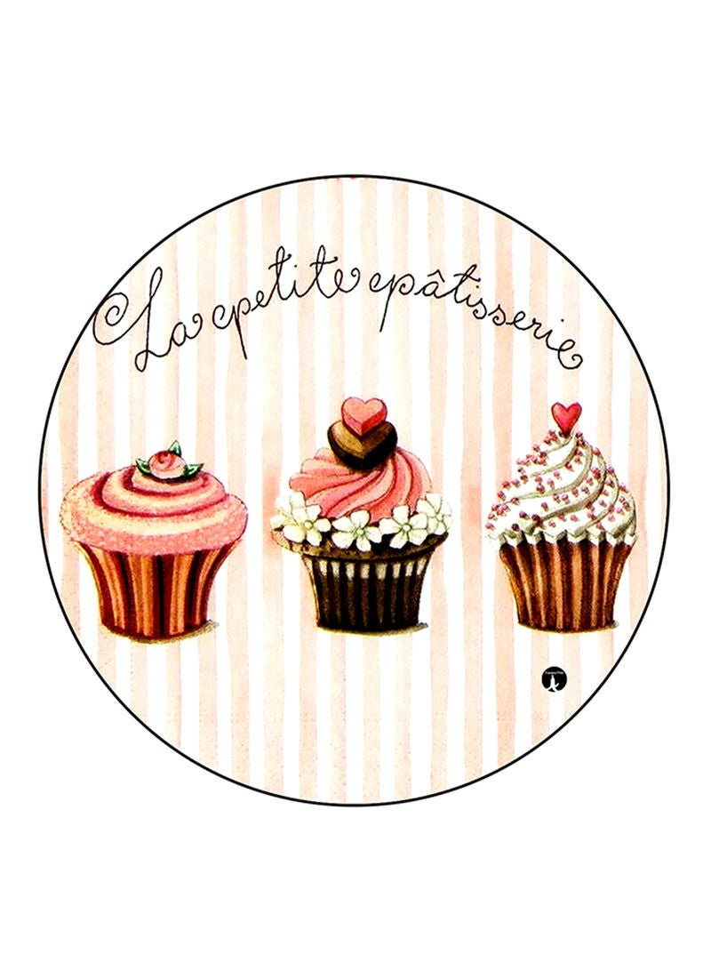 RKN Cupcakes Printed Fridge Magnet  Round  Multicolour - Image 1