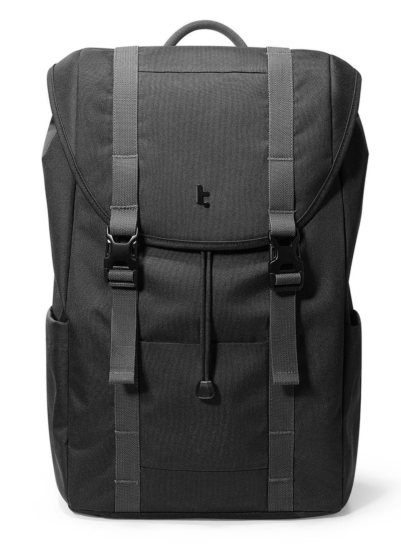 Tomtoc VintPack-TA1 Flap Laptop Backpack, Lightweight, Water-Resistant Travel Casual Daypack, Slim Durable Work-pack Rucksack for 13-16 Inch MacBook Laptop, Large Capacity, Eco-Friendly Backpack 22L  - Image 1