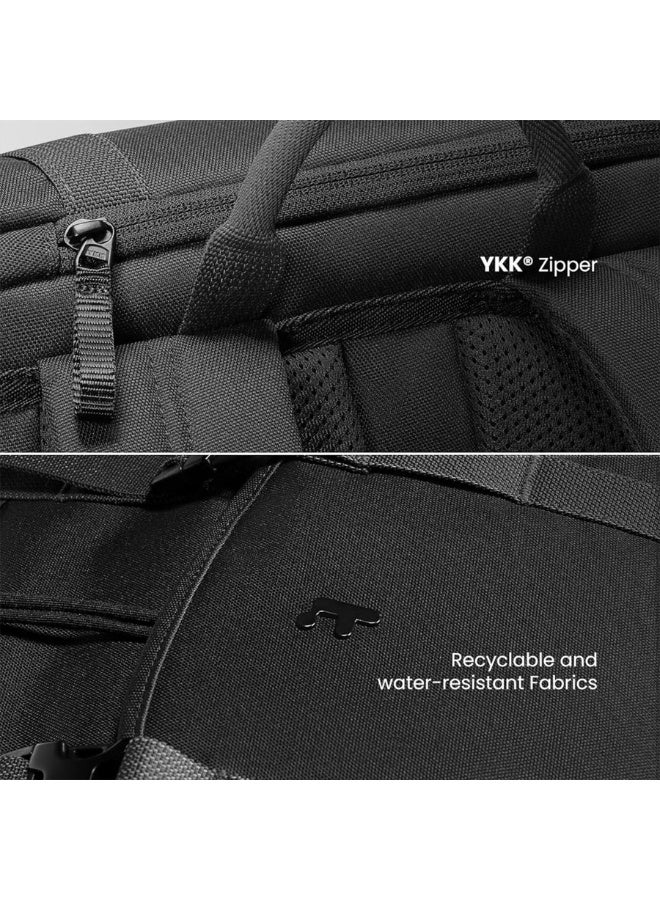 Tomtoc VintPack-TA1 Flap Laptop Backpack, Lightweight, Water-Resistant Travel Casual Daypack, Slim Durable Work-pack Rucksack for 13-16 Inch MacBook Laptop, Large Capacity, Eco-Friendly Backpack 22L  - Image 4