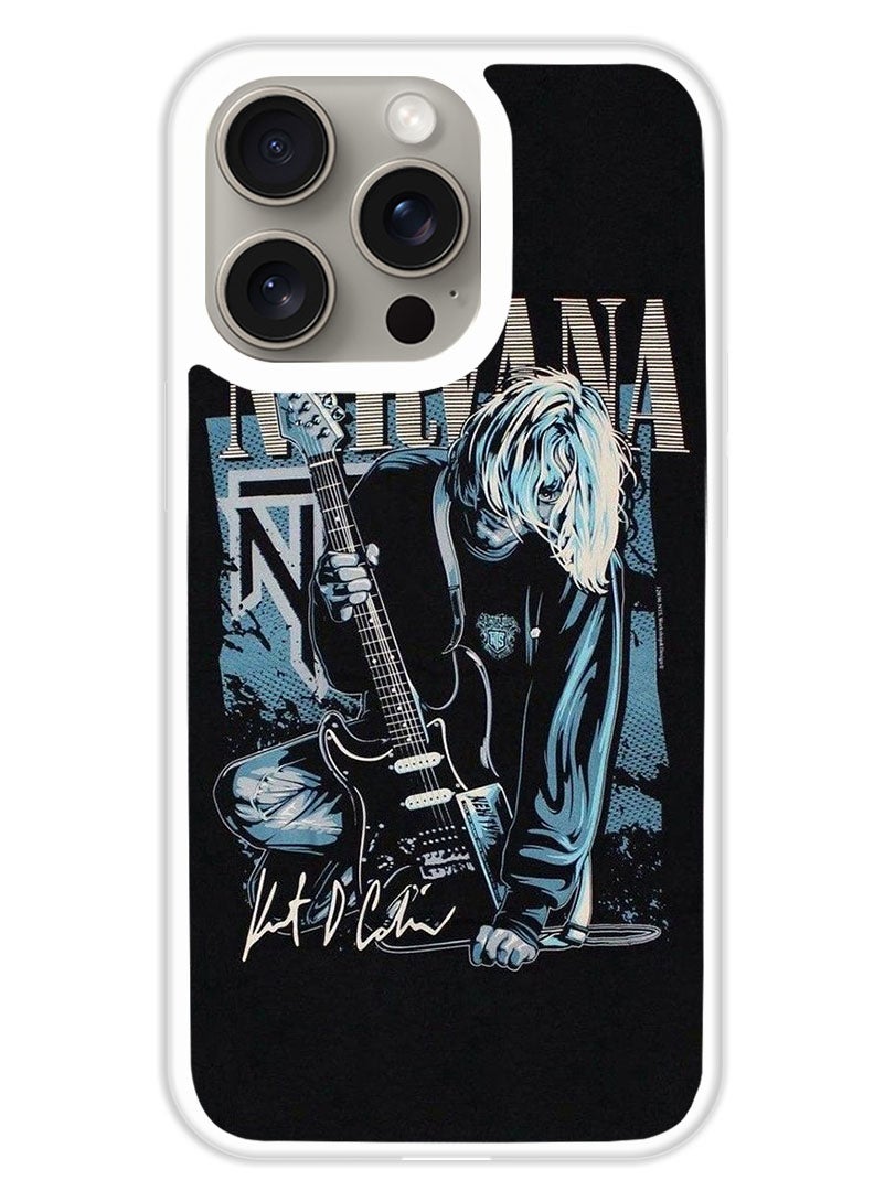 Theodor Protective Case Cover For APPLE IPHONE 15 Pro Max Nirvana (White Bumper) - Image 1