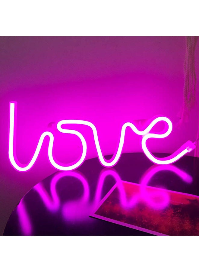 Arabest Neon Sign LED Love Shape Light Wall Decor with USB Interface Purple 34 x 13cm - Image 4