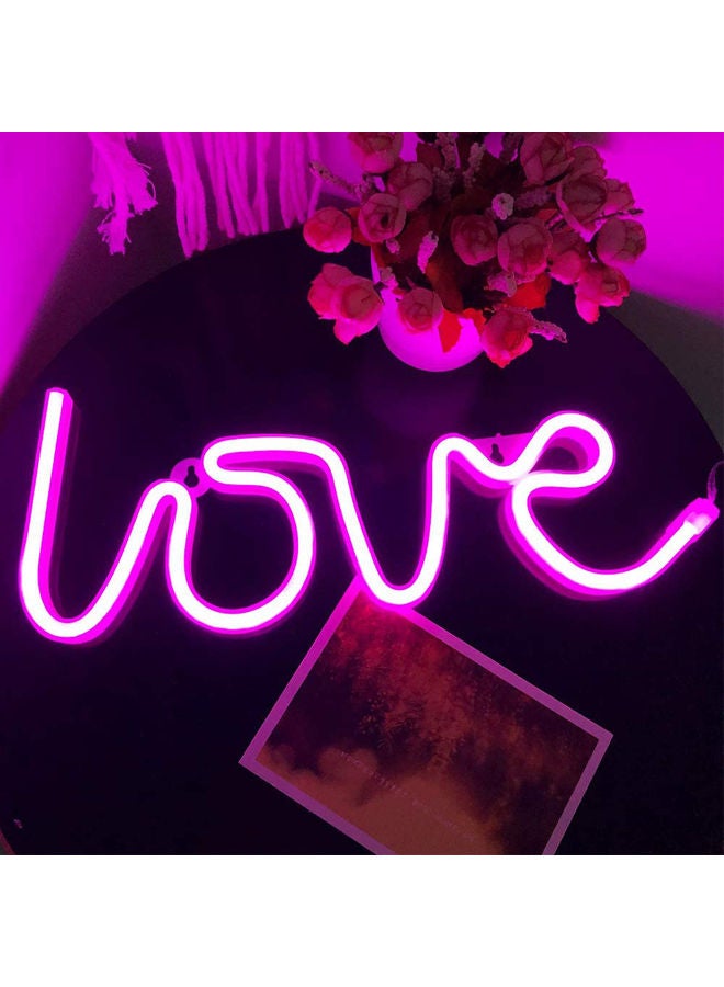 Arabest Neon Sign LED Love Shape Light Wall Decor with USB Interface Purple 34 x 13cm - Image 5