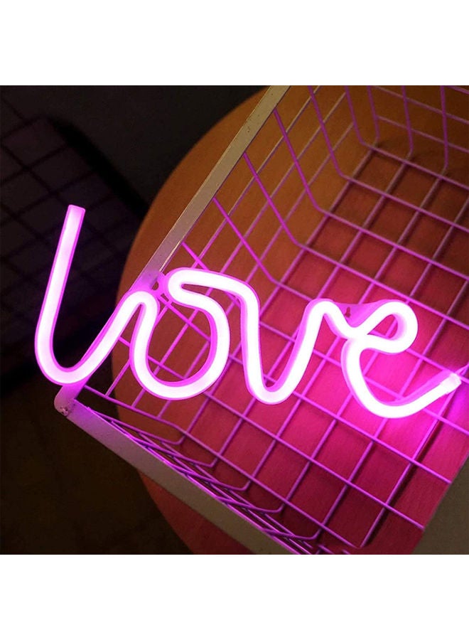 Arabest Neon Sign LED Love Shape Light Wall Decor with USB Interface Purple 34 x 13cm - Image 1