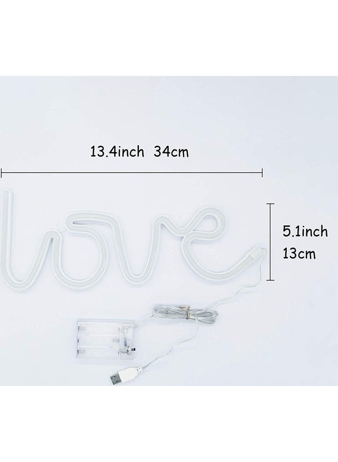 Arabest Neon Sign LED Love Shape Light Wall Decor with USB Interface Purple 34 x 13cm - Image 3