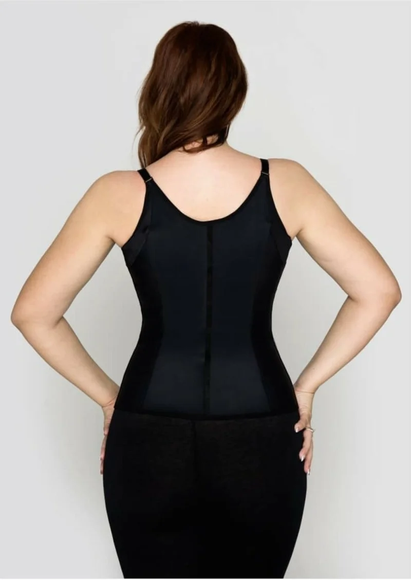 ميستريك Latex Belly Corset with Mystic Strap Extra Tight Black Color