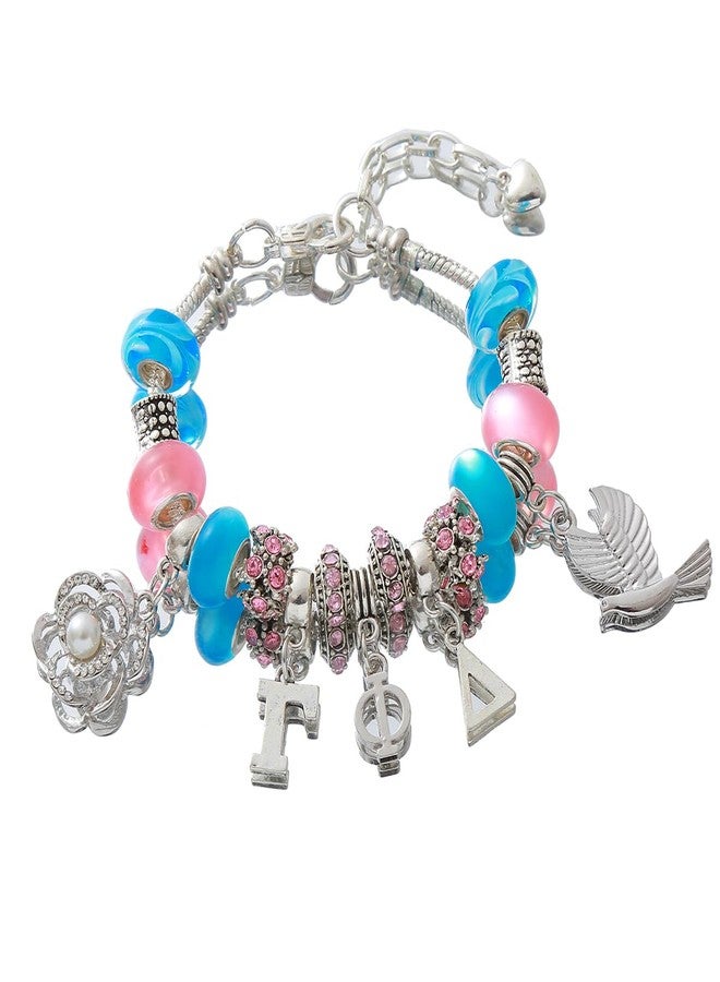 HUSURU Greek Letters Gamma Phi Detla Sorority Bracelets Charm Beaded College Organization Gifts Jewelry - Image 1