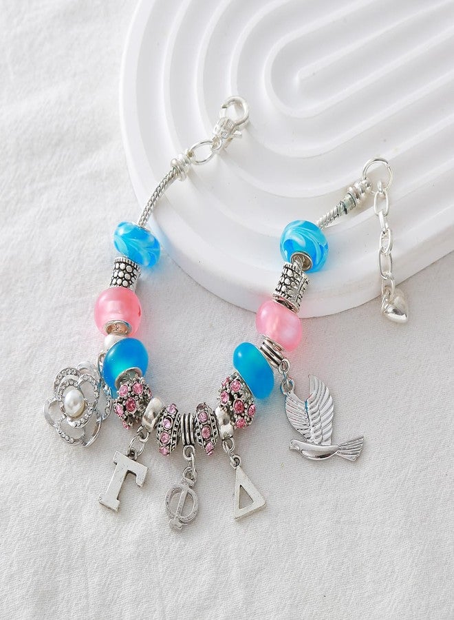 HUSURU Greek Letters Gamma Phi Detla Sorority Bracelets Charm Beaded College Organization Gifts Jewelry - Image 4
