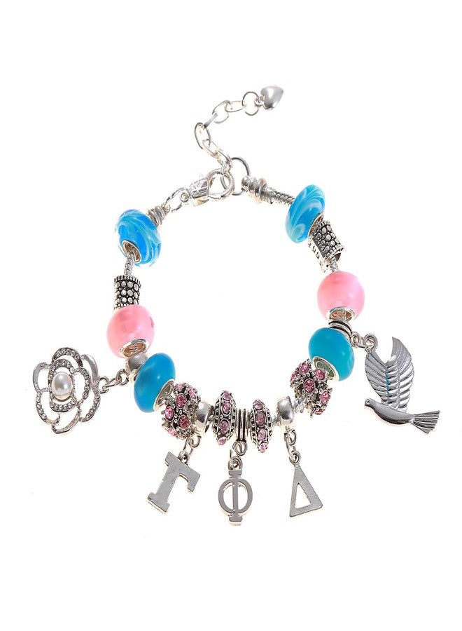 HUSURU Greek Letters Gamma Phi Detla Sorority Bracelets Charm Beaded College Organization Gifts Jewelry - Image 2