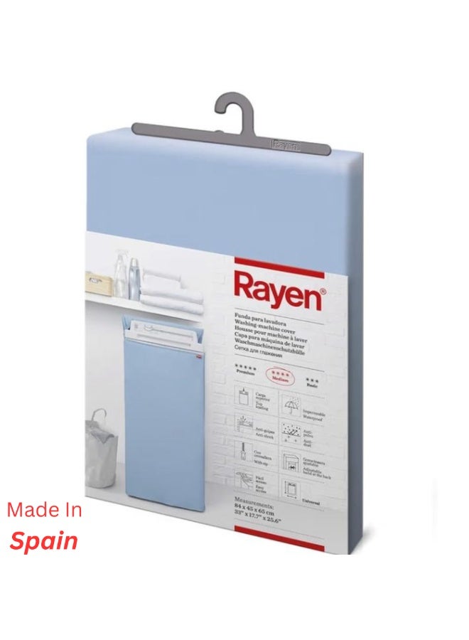 ريان غطاء غسالة تحميل علوي من Rayen – ماركة إسبانية – حماية من الغبار والخدوش – مناسب لغسالات 6–7 كيلو – مقاس 84×45×65 سم - Image 5