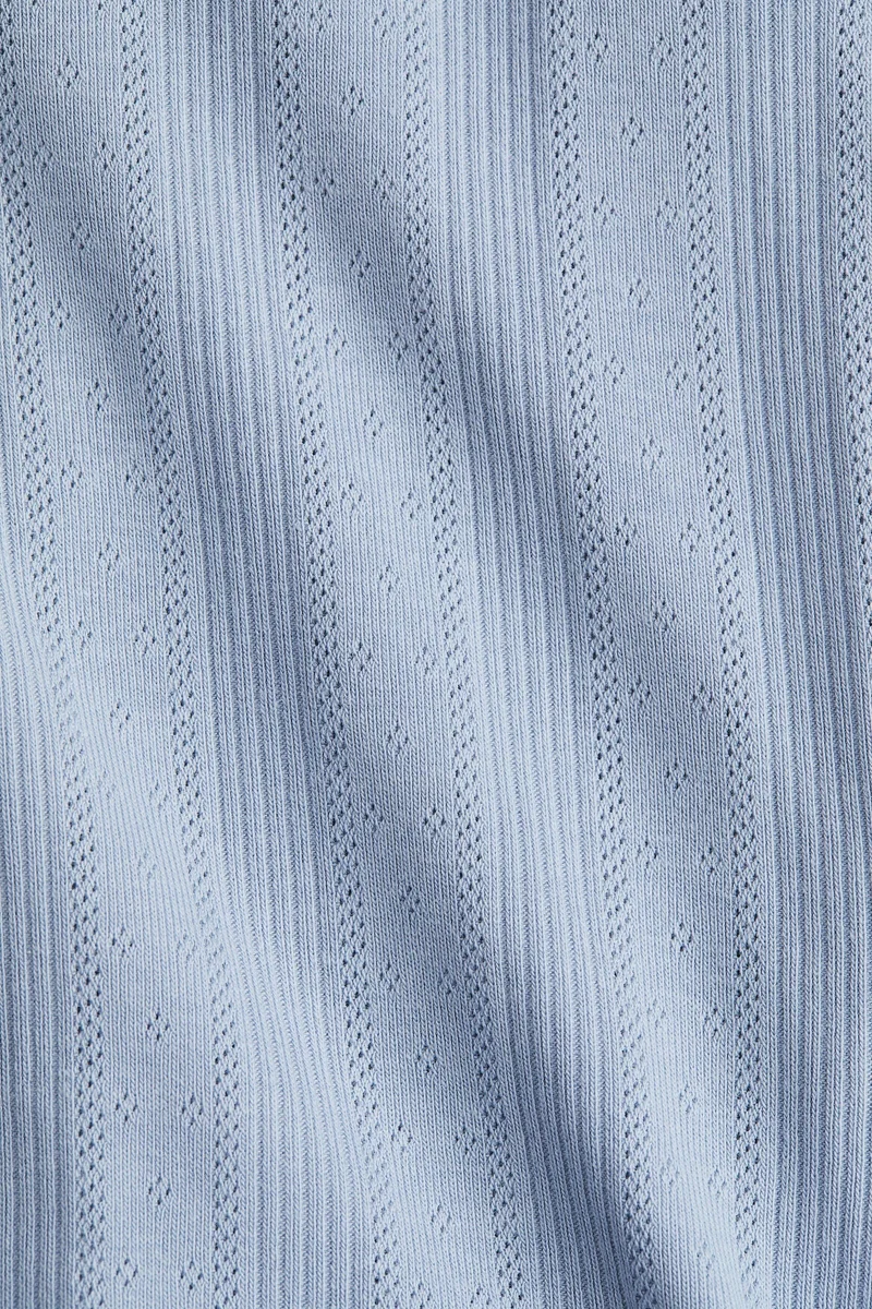 H&M Cotton pointelle strappy top