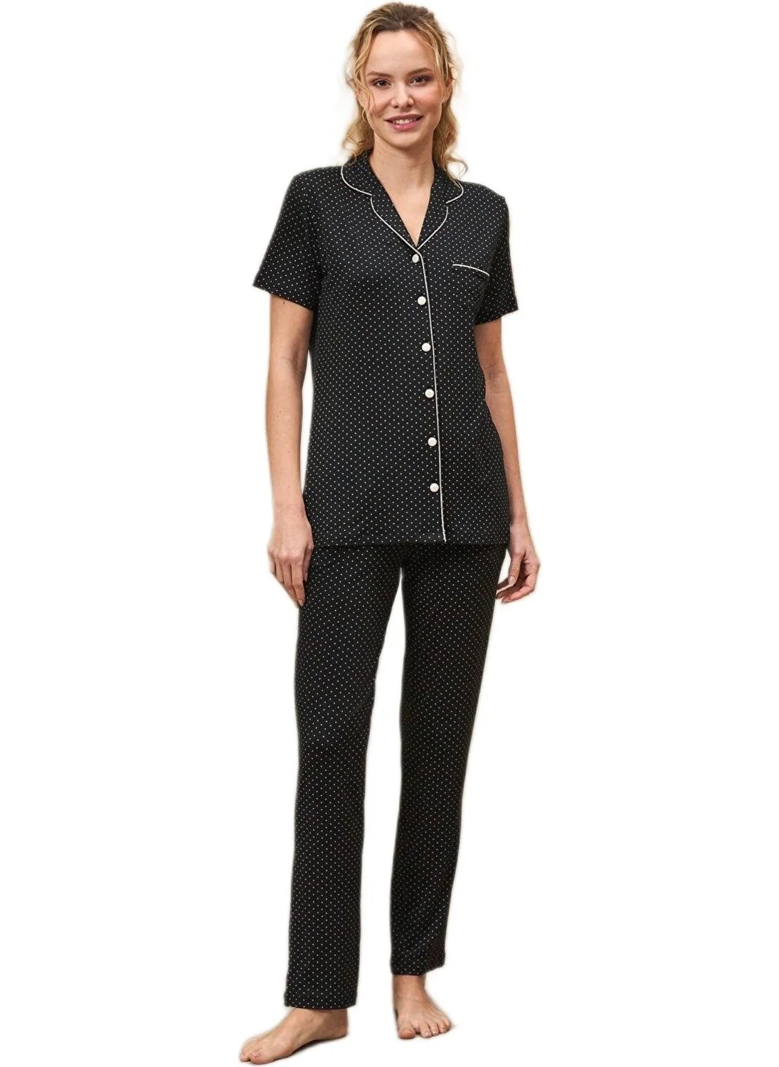 Pjs Women Black Pajama Set 25186