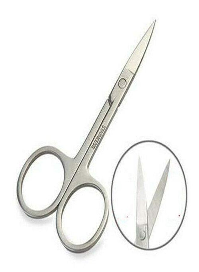 Stainless Steel Small Nail Tools Eyebrow Nose Hair Scissors Cut Manicure Facial Trimming Tweezer Makeup Beauty Tool 4.5 inch