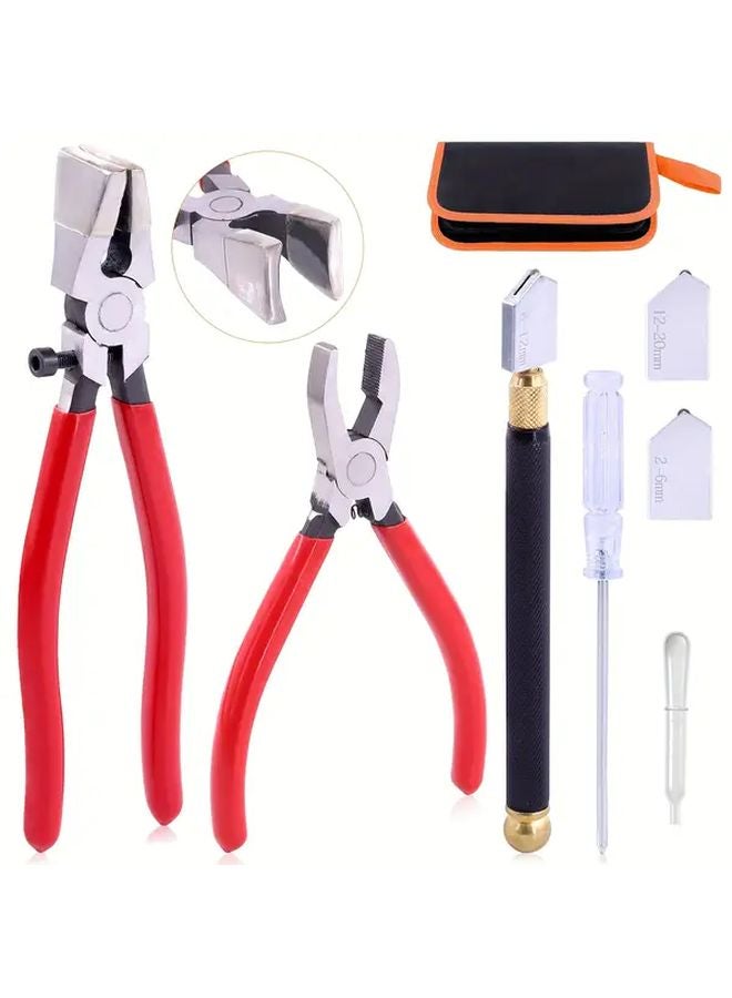 Glass Mosaic Tile Cutting Tool Set With Pliers Keychain Precision Blades 1 Set - Image 2