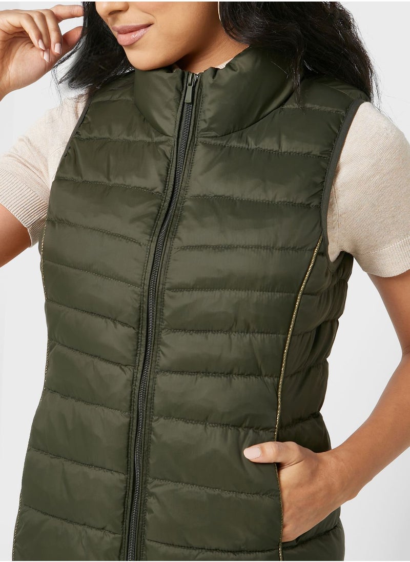 ONLY - High Neck Puffer Coat - Image 1