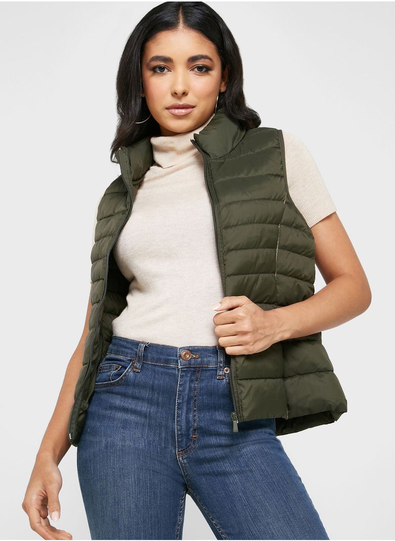 ONLY - High Neck Puffer Coat - Image 1