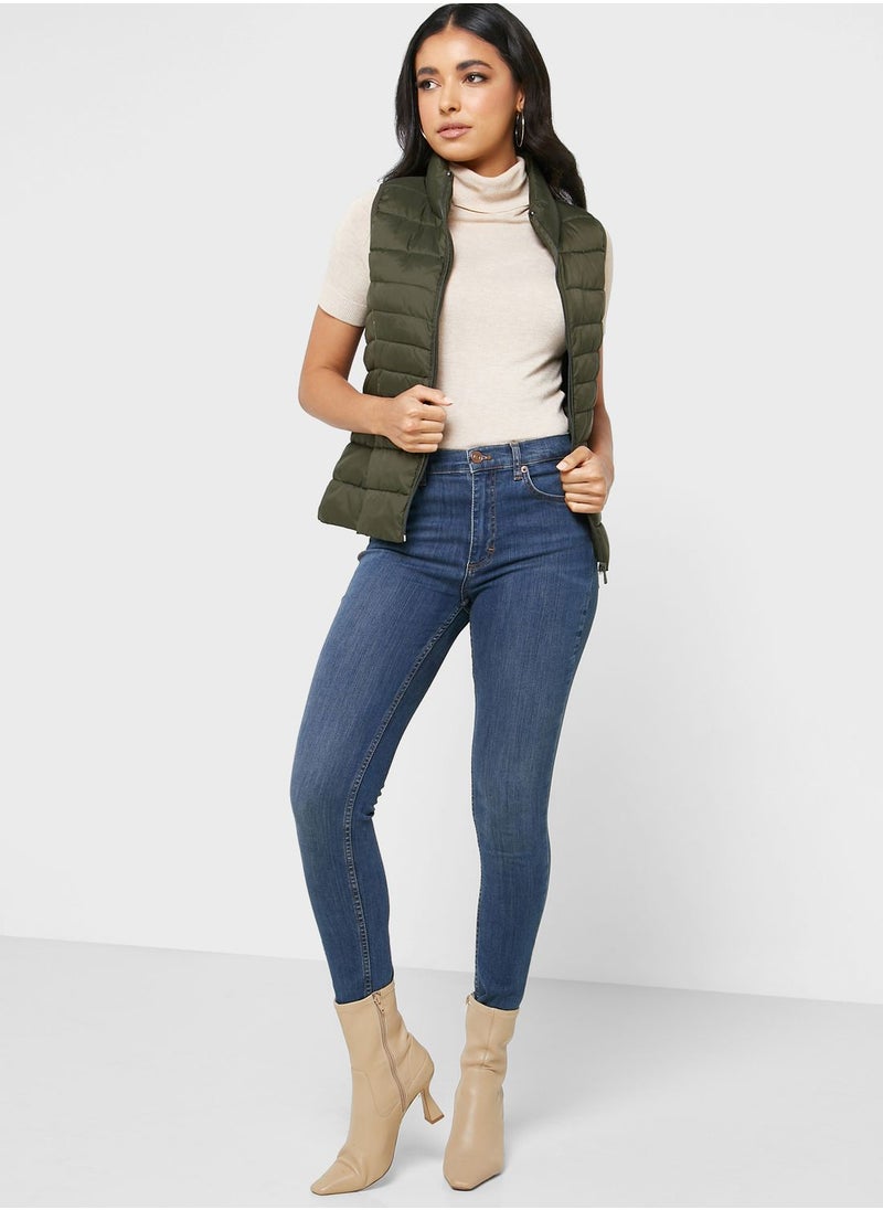 ONLY - High Neck Puffer Coat - Image 1