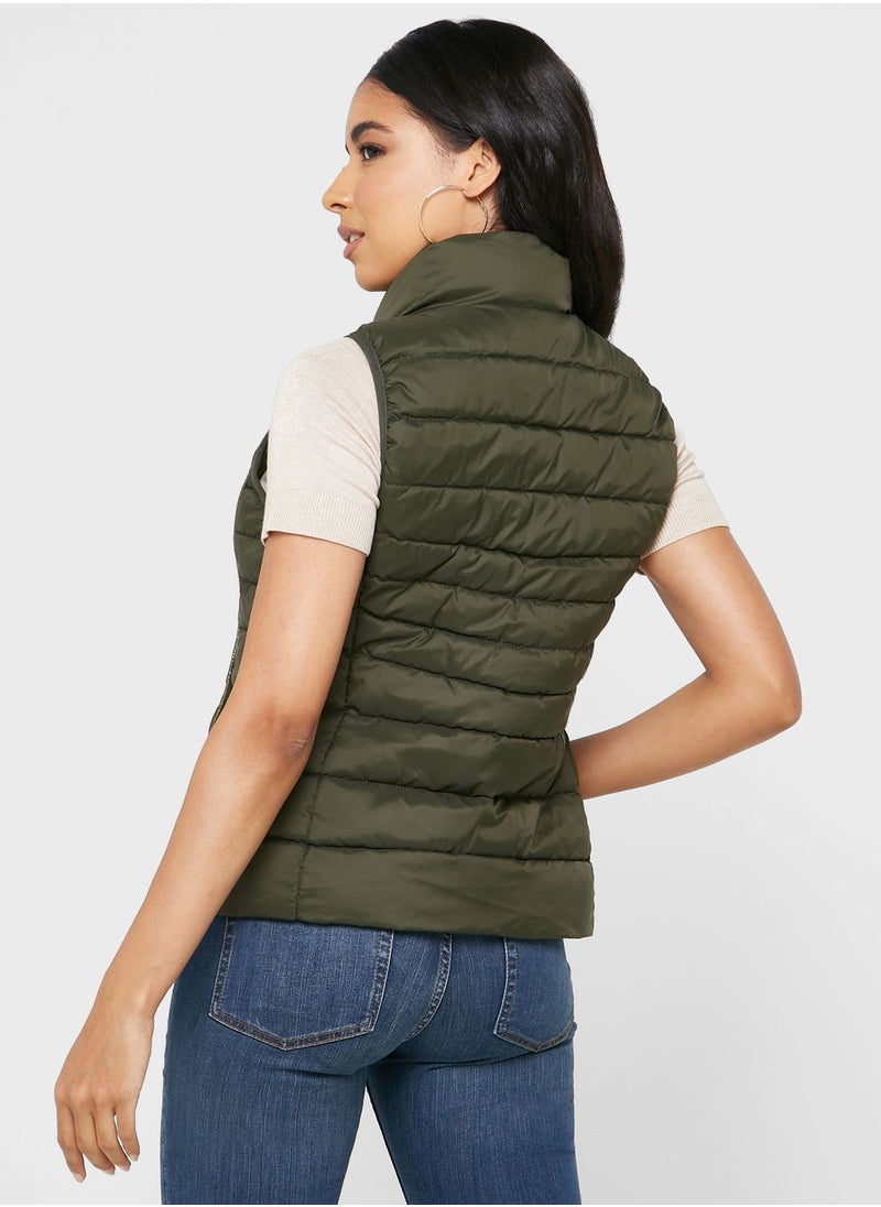ONLY - High Neck Puffer Coat - Image 1