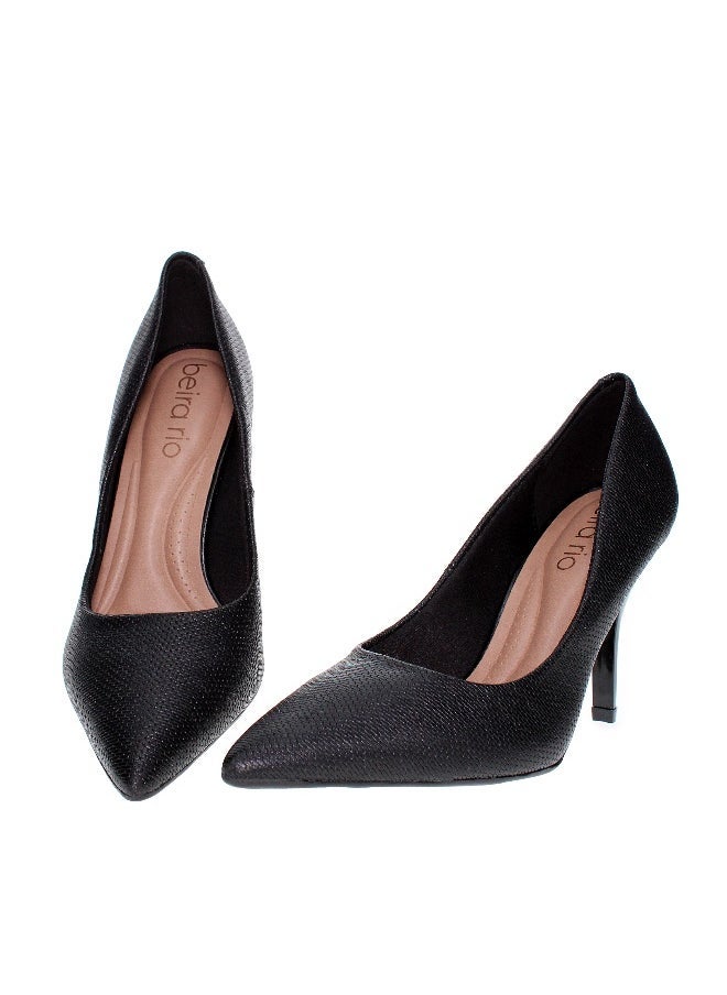 Beira Rio Beira Rio Ladies High Heel Shoes Black | Made In Brazil  - Image 5
