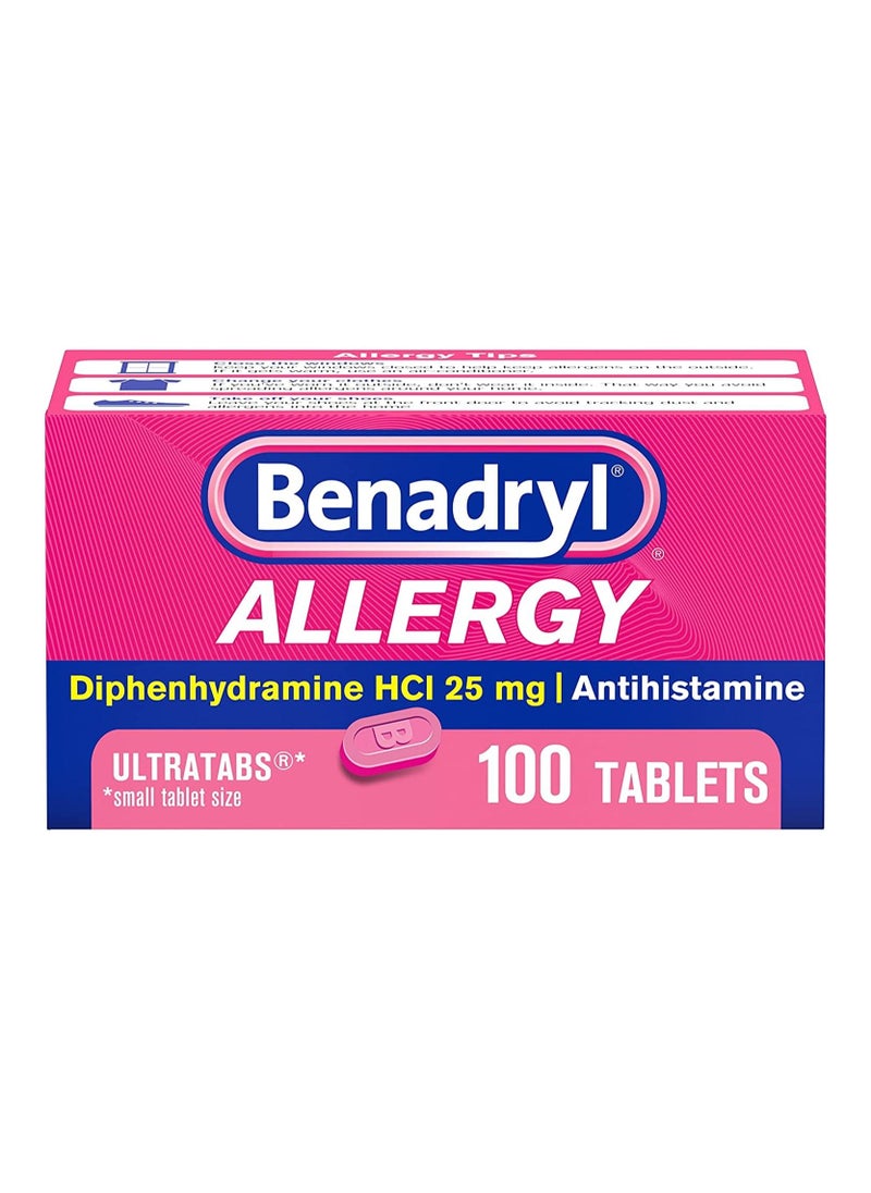 Benadryl Ultra Tabs Antihistamine Allergy Relief With Diphenhydramine 