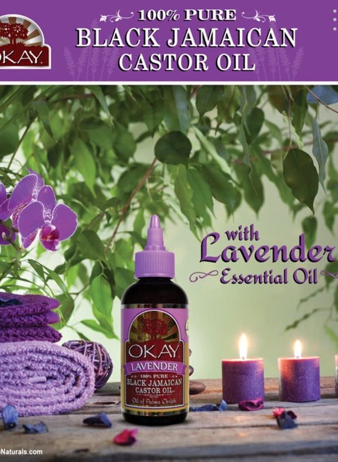 OKAY BLACK JAMAICAN CASTOR OIL with LAVENDER 4oz / 188ml - Image 3