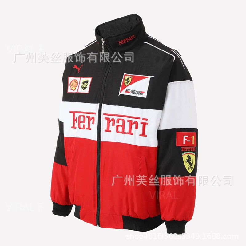 2025 Spring, New Export Women'S Clothing Printed Motorcycle Cotton Clothing Loose Embroidered Jacket - Image 2