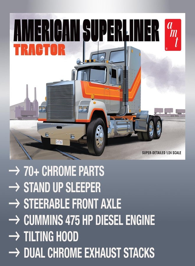 AMT American Superliner Semi Tractor 1:24 Scale Model Kit - Image 3