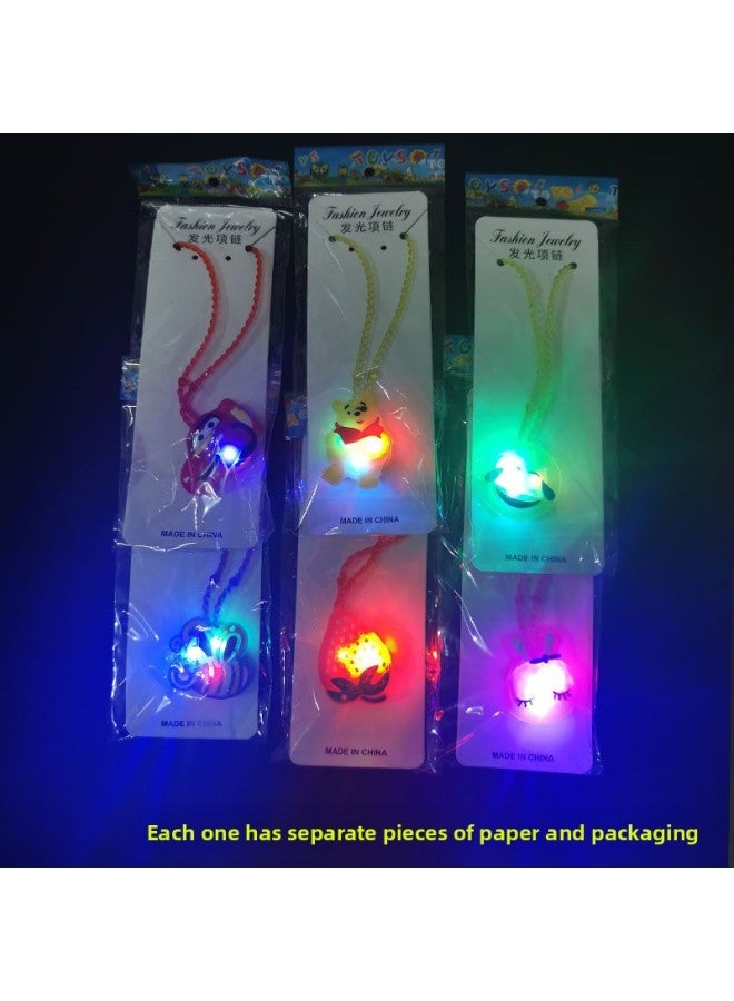 Factory Wholesale Push Activities Small Gifts Luminous Luminous Drainage Sweep Code Creative Cartoon Children's Small Toys