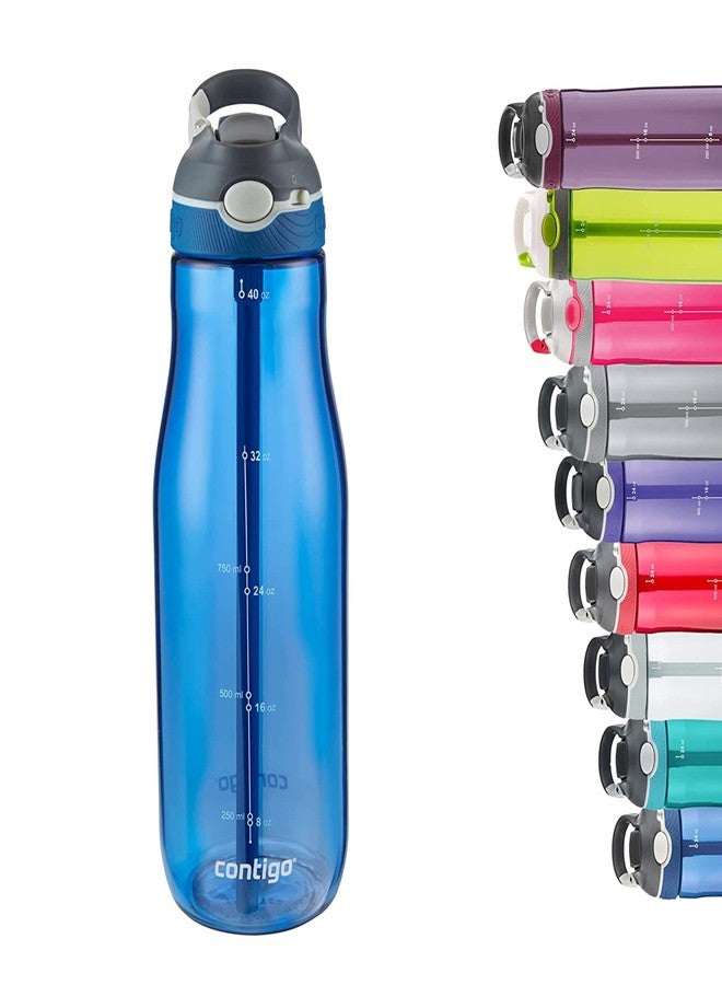 Contigo Ashland Tritan Water Bottle with Straw I One-Handed Operation, Leakproof, BPA Free Bottle with Autospout Technology, 1200 ml (Pack of 1) - Image 1
