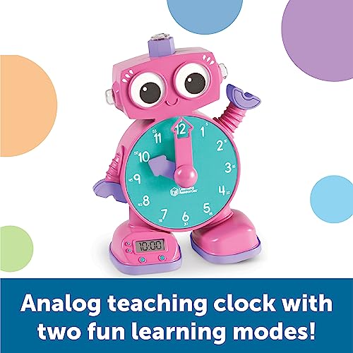 Learning Resources Tock The Learning Clock Pink Digital Clock for Classroom Telling Time Kids Timer Homeschool Essentials Montessori Toddler School Supplies Gifts for Boys and Girls - Image 3