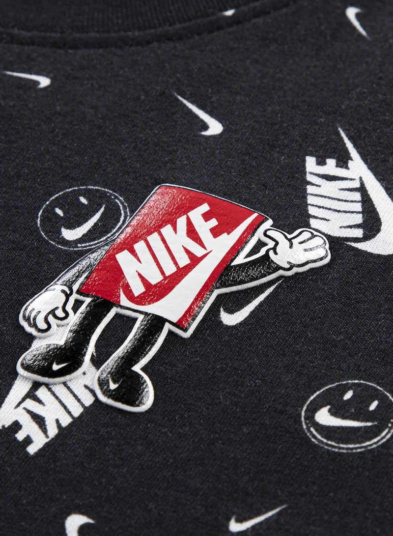 Nike Kids All-Over Printed Boxy Fit T-Shirt