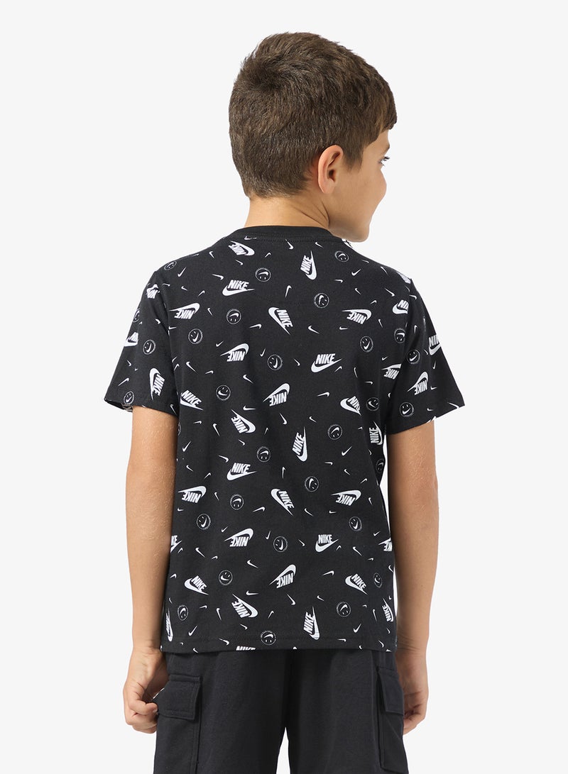 Nike Kids All-Over Printed Boxy Fit T-Shirt - Image 2