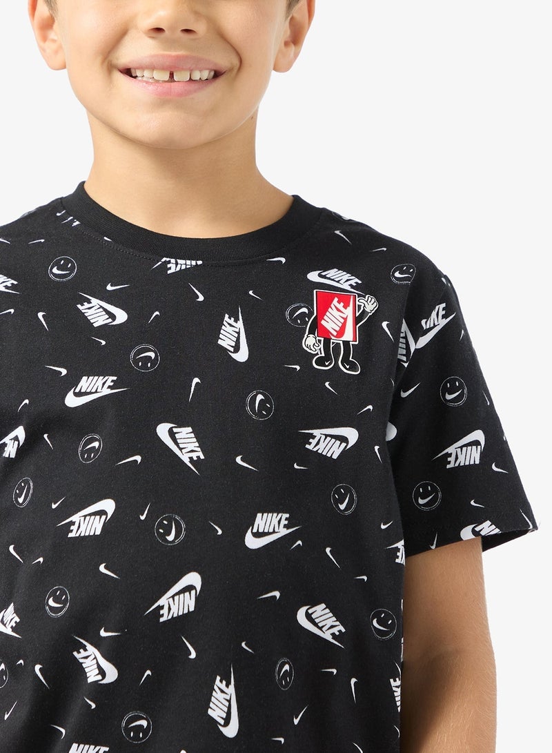 Nike Kids All-Over Printed Boxy Fit T-Shirt - Image 3