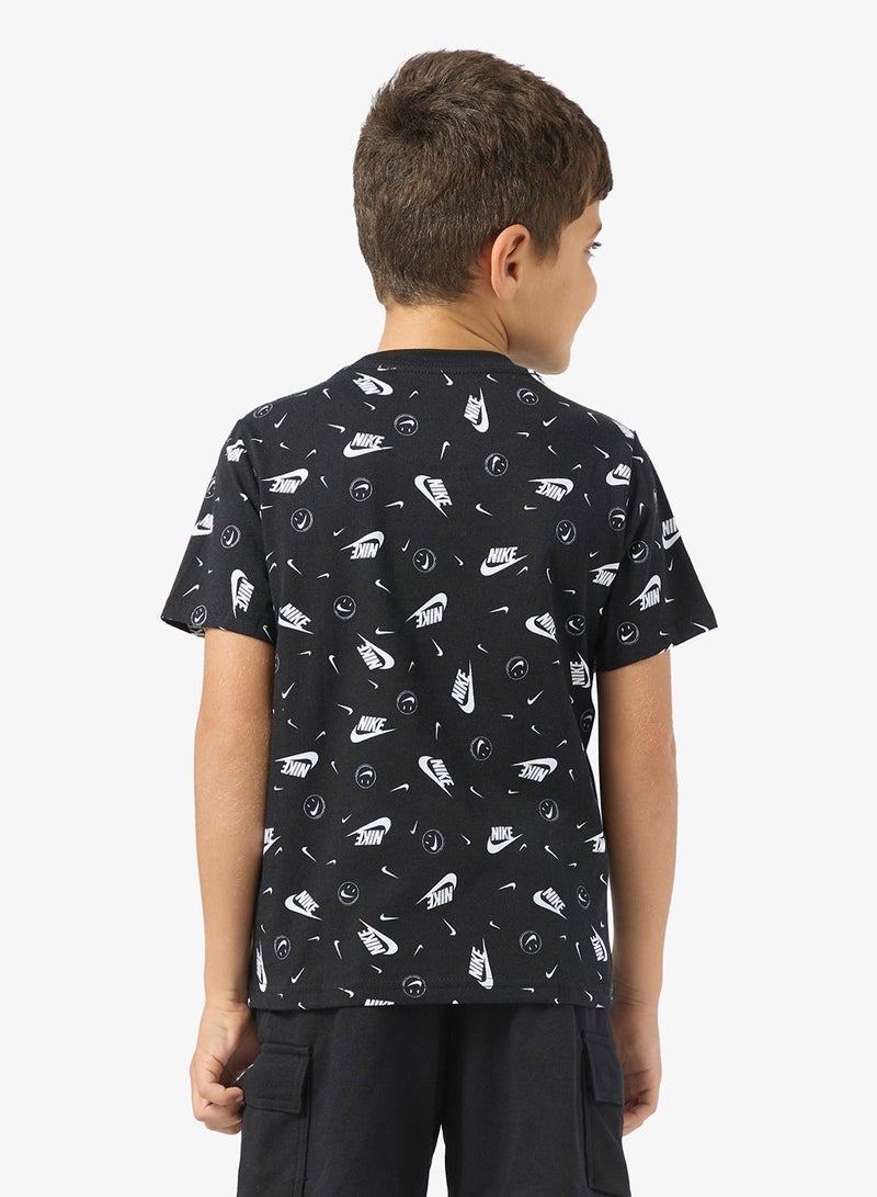 Nike Kids All-Over Printed Boxy Fit T-Shirt - Image 2
