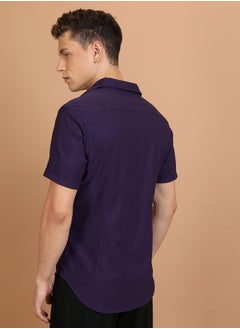 Ketch Slim Fit Spread Collar Casual Shirt by Styli  - Image 3