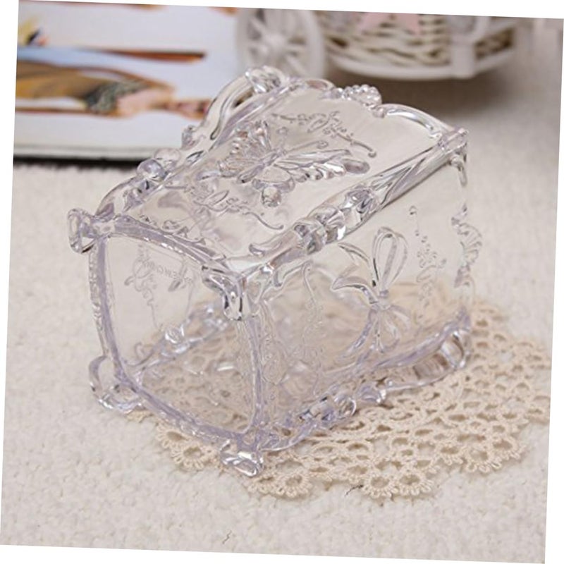 DOITOOL 3pcs Elegant Butterfly Carved Makeup Brush Pot Acrylic Cup Brush Holder for Cosmetics Sturdy - Image 5