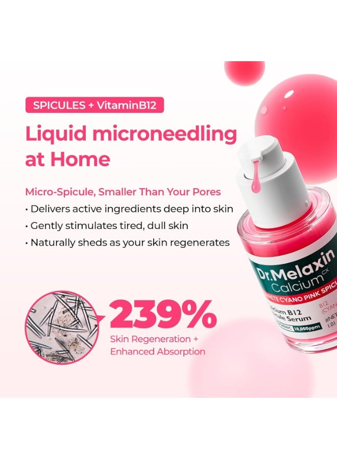 دكتور ميلاكسين Dr.Melaxin Cemenrete Cyano Pink Spicule Serum with Calcium, pore tightening refines pores tightening serum 1.01 fl. oz. - Image 2