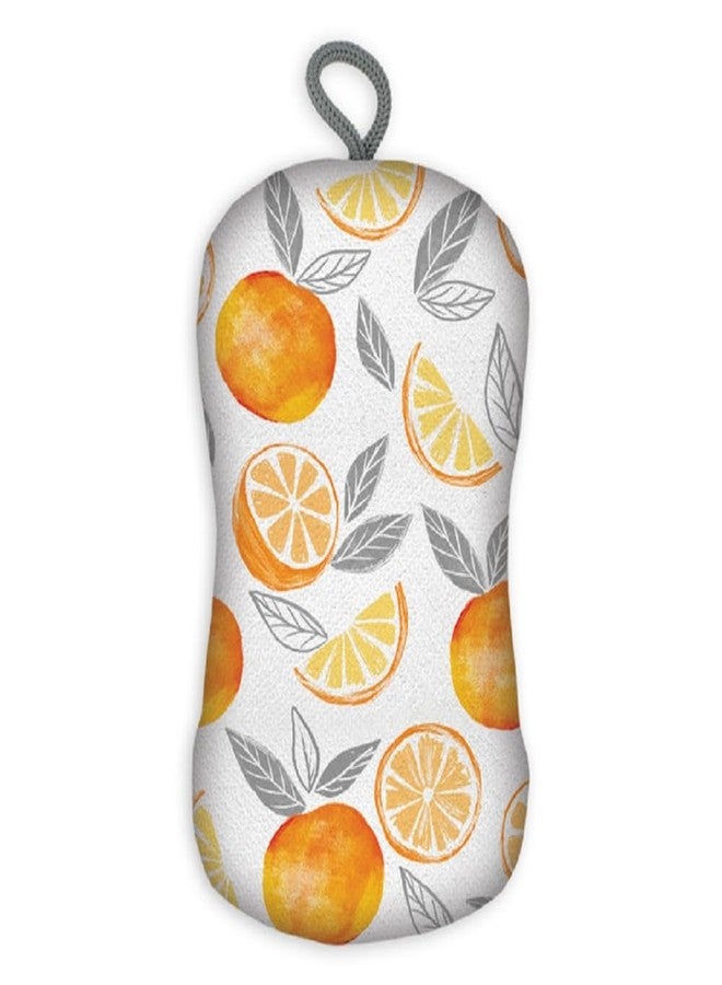 Mukitchen MÜkitchen Premuim Sponge for Dishes and Household Cleaning | Microfiber Print and Non-Scratch Scrub Pad (Orange Grove) - Image 1