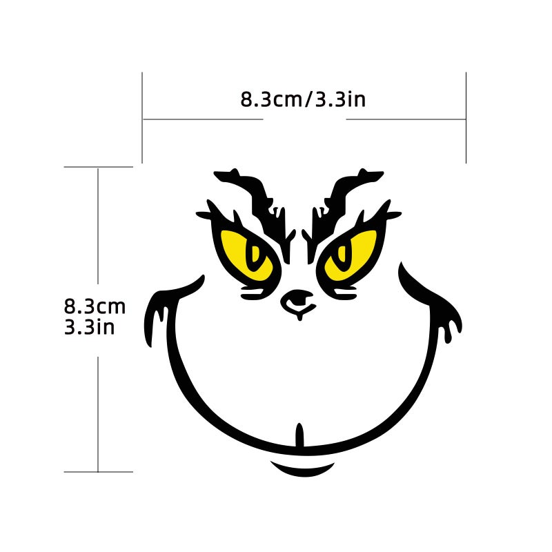 TROECE TT 15 Pcs Christmas Ornament Stickers  Christmas Decoration Stickers  Christmas Vinyl Stickers  Christmas Window Stickers  Christmas Party Waterproof Stickers Christmas Ball DIY Face Stickers - 3.3*3.3in - Image 2