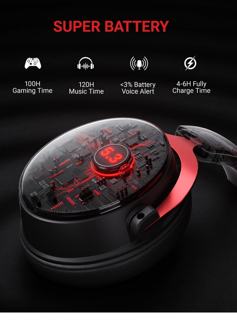 NUBWO G07 Wireless Gaming Headset,2.4GHz & Bluetooth Technology with Noise-Canceling Microphone, Stereo Sound, Compatible with PC, PS5, PS4, Mac,3.5mm Wired Mode for Xbox Series - Image 3