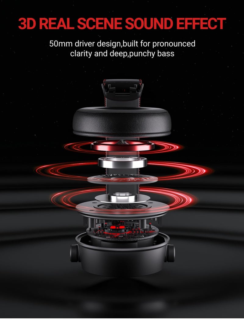 NUBWO G07 Wireless Gaming Headset,2.4GHz & Bluetooth Technology with Noise-Canceling Microphone, Stereo Sound, Compatible with PC, PS5, PS4, Mac,3.5mm Wired Mode for Xbox Series - Image 4