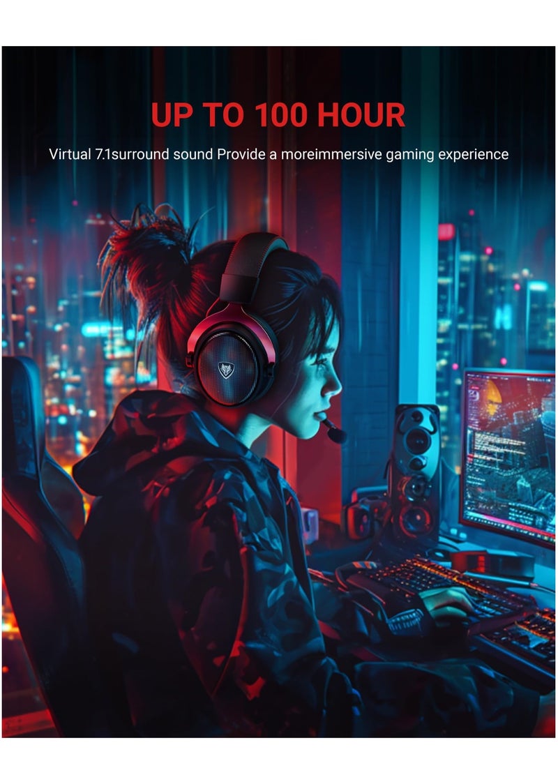 NUBWO G07 Wireless Gaming Headset,2.4GHz & Bluetooth Technology with Noise-Canceling Microphone, Stereo Sound, Compatible with PC, PS5, PS4, Mac,3.5mm Wired Mode for Xbox Series - Image 2