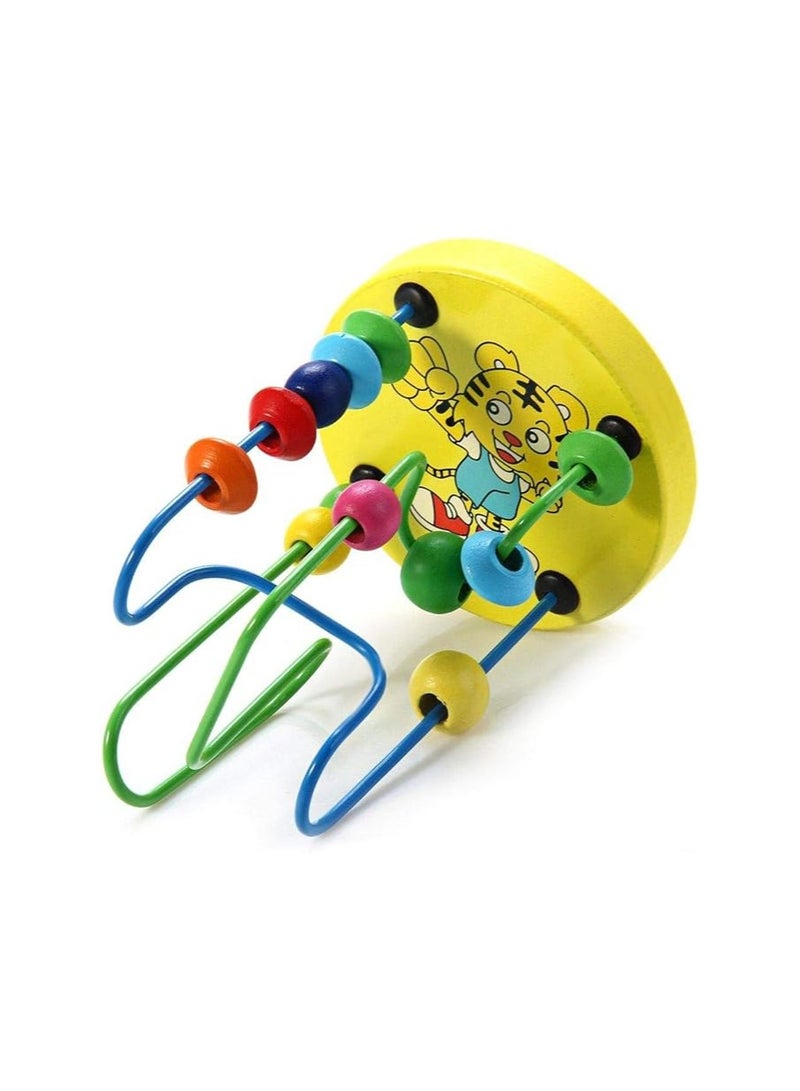 Mini Colorful Wooden Bead Maze Toy for Babies – Educational & Interactive Game – Enhances Fine Motor Skills and Hand-Eye Coordination – Safe & Non-Toxic - Image 2