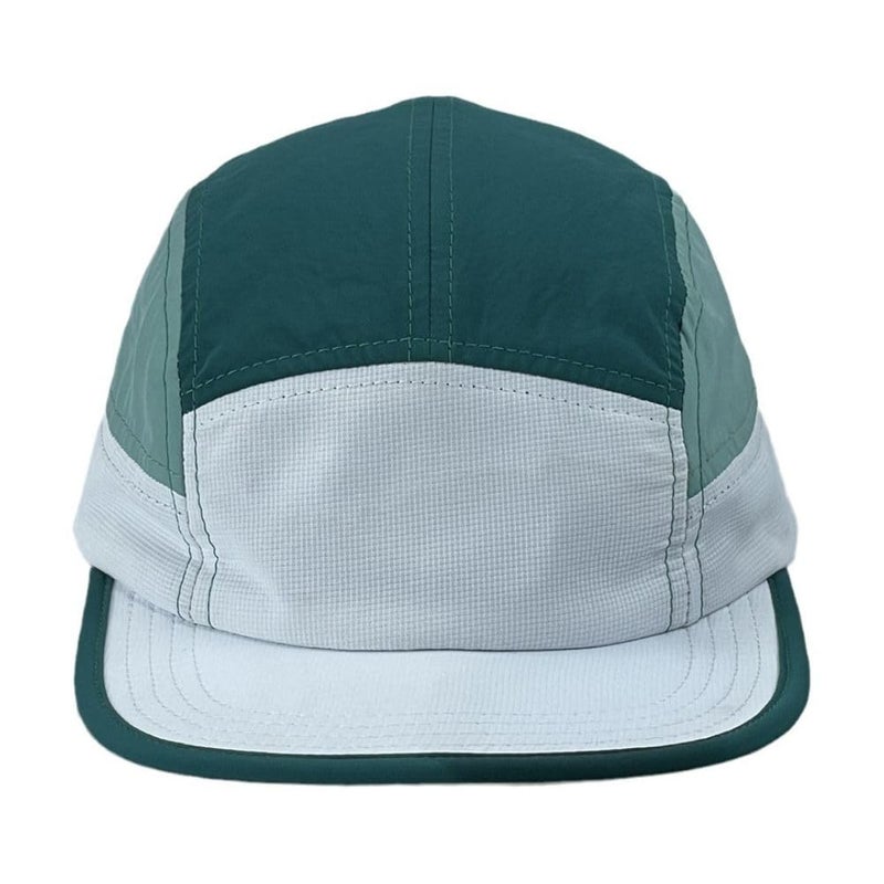 FASHIXD 5 Panel Hats for Men Baseball Cap Outdoor Sports Running Cap (US, Alpha, One Size, White/DarkGreen) - Image 1