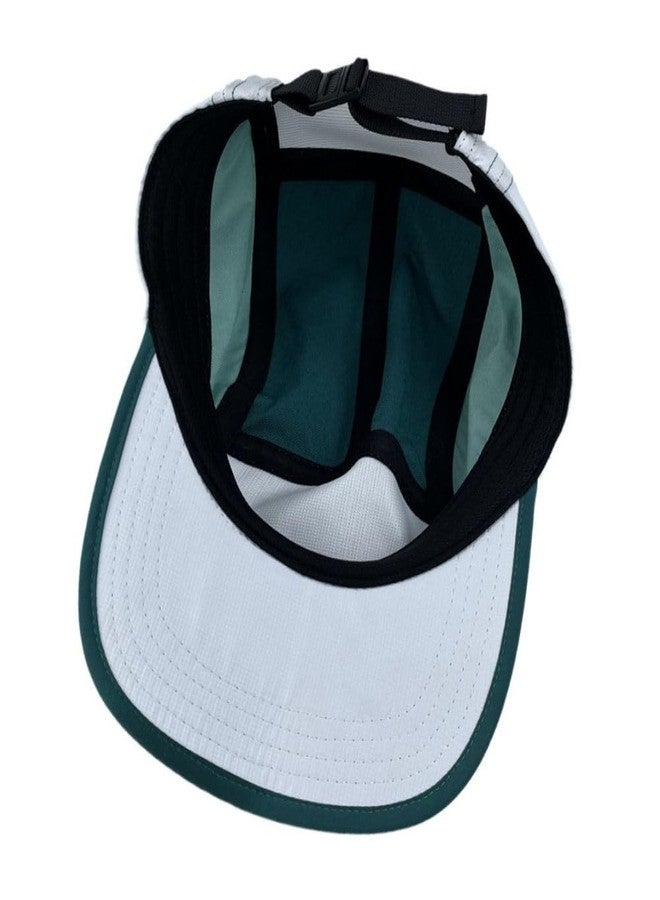 FASHIXD 5 Panel Hats for Men Baseball Cap Outdoor Sports Running Cap (US, Alpha, One Size, White/DarkGreen) - Image 5