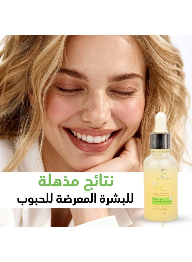 ELLE CERTAIN EC Sebio Serum for Acne Prone Skin 30ml – Oil Control Face Serum with Niacinamide, Salicylic Acid, AHA, Aloe Vera, Fragrance-Free Treatment for Pimples and Blackheads - Image 4