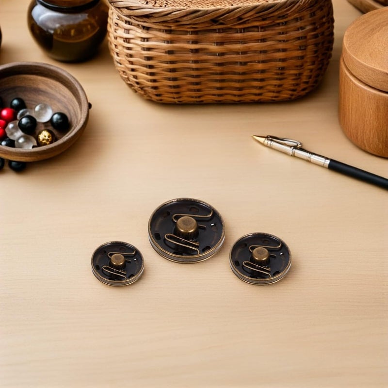 Alipis 80pcs Metal Snap Button Fasteners Round Sew-on Snap Closures for Jackets Coats Sewing DIY Clothing Repair - Image 5