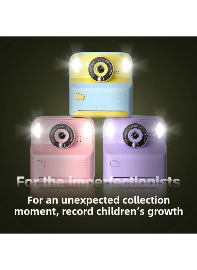 Generic Portable Polaroid Camera Children's Educational Printing Camera HD Digital Polaroid Camera-Color:Blue Without Card  - Image 3