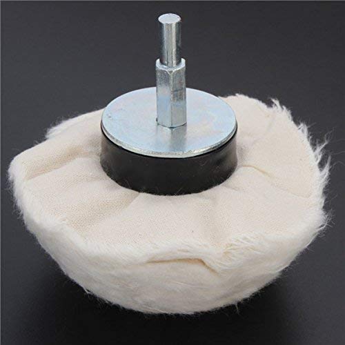 BRUSH HOUSE 1 PC 100mm Cotton Dome Polishing Wheel Mop Buffing Wheel for Rotary Tool Pack of 1 - Image 2