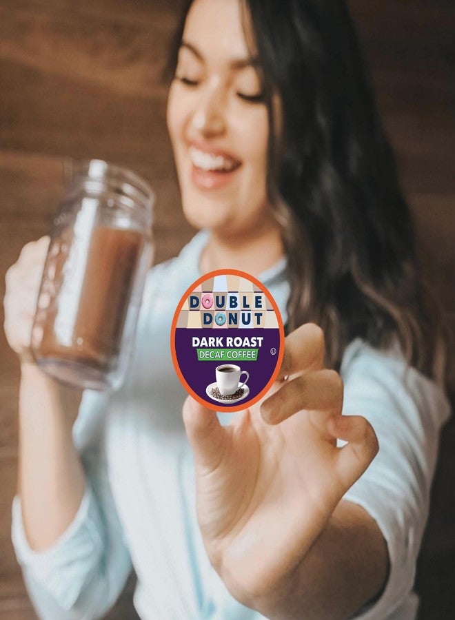 Double Donut Coffee Decaf Dark Roast Coffee Pods, Extra Bold Blend Coffee, Single Serve Coffee For Keurig K Cups Machines, Decaf Dark Roast Coffee in Recyclable Pods, 80 Count - Image 3