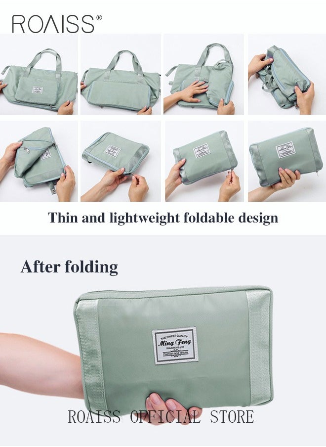 roaiss Women Foldable Travel Bag Short Trip Handbag with Large Capacity Perfect for Travel Maternity and Business Ideal for Storing and Organizing Luggage and Gym Essentials  - Image 2